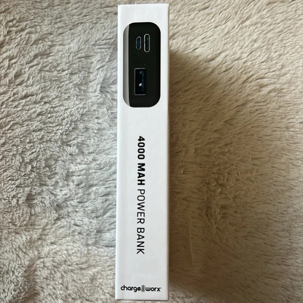 Charge Worx 4000 mAh Power Bank For Smartphones, tablets, & small game consoles